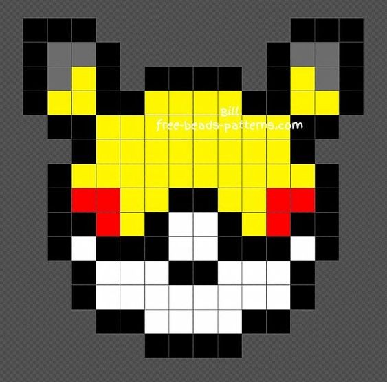 38 top idées de pixel art Pikachu 23