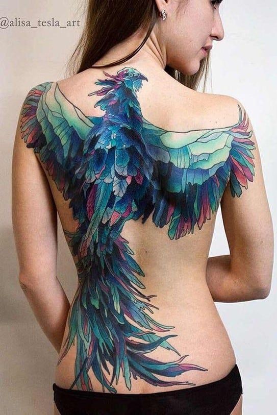 Les 100 plus beaux tatouages dos femme 24