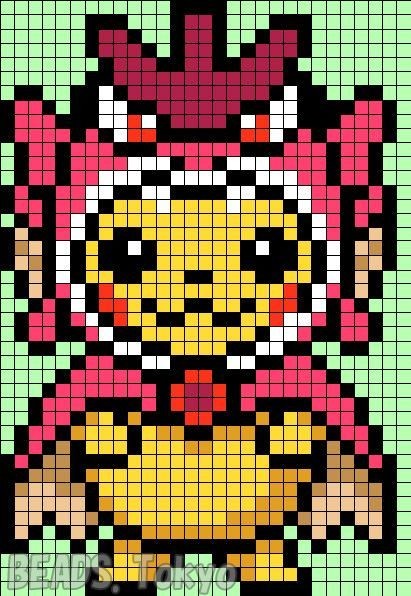 38 top idées de pixel art Pikachu 25