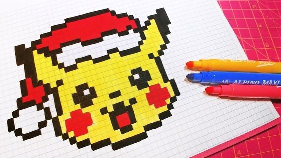 38 top idées de pixel art Pikachu 27