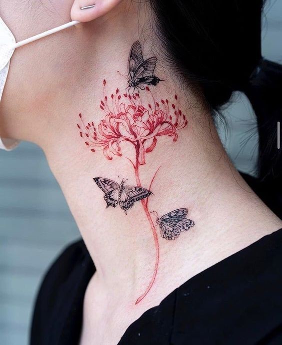 50 top idées de tatouages cou pour femme 28