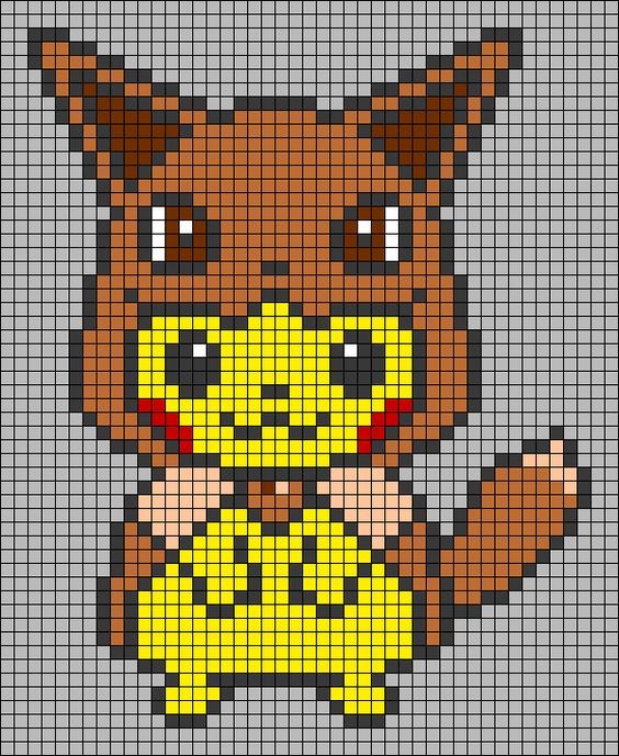 38 top idées de pixel art Pikachu 29