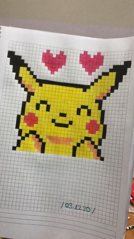 38 top idées de pixel art Pikachu 3