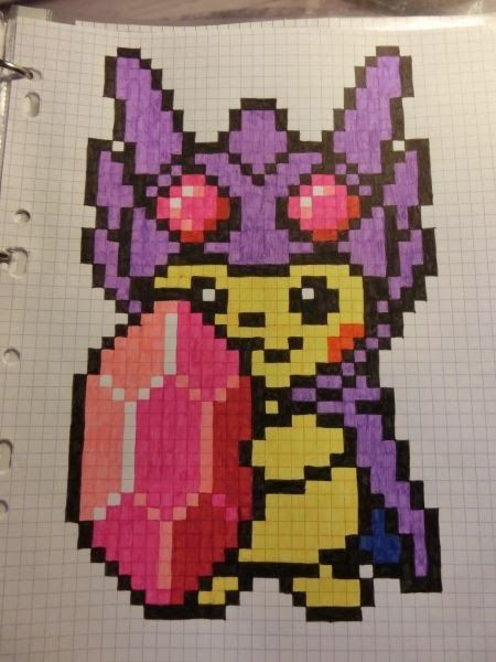 38 top idées de pixel art Pikachu 31