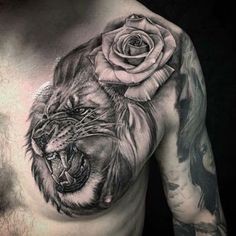 36 idées de tatouages têtes de lion et leurs significations 65