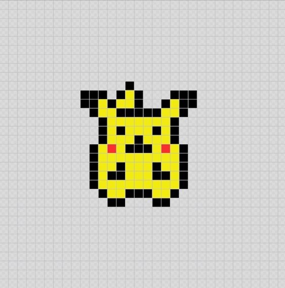 38 top idées de pixel art Pikachu 36