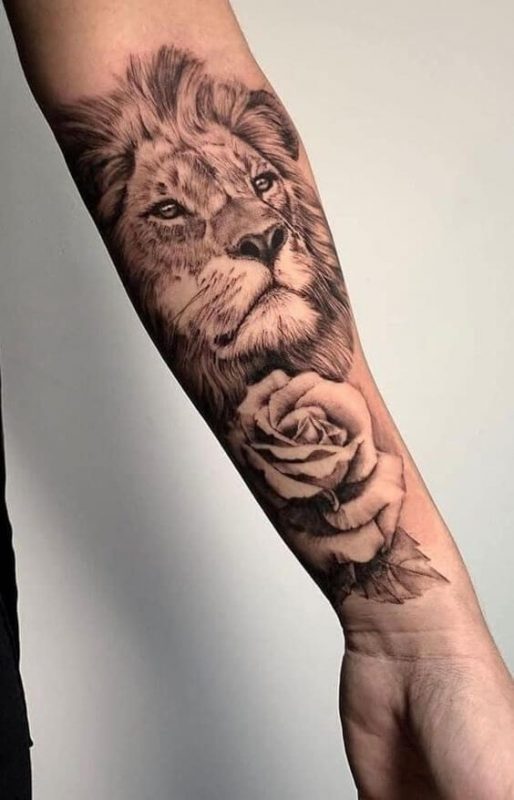 36 idées de tatouages têtes de lion et leurs significations 16