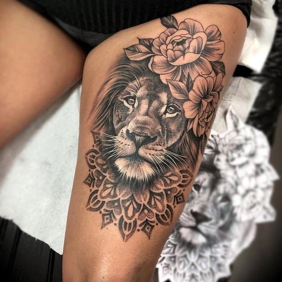 36 idées de tatouages têtes de lion et leurs significations 20