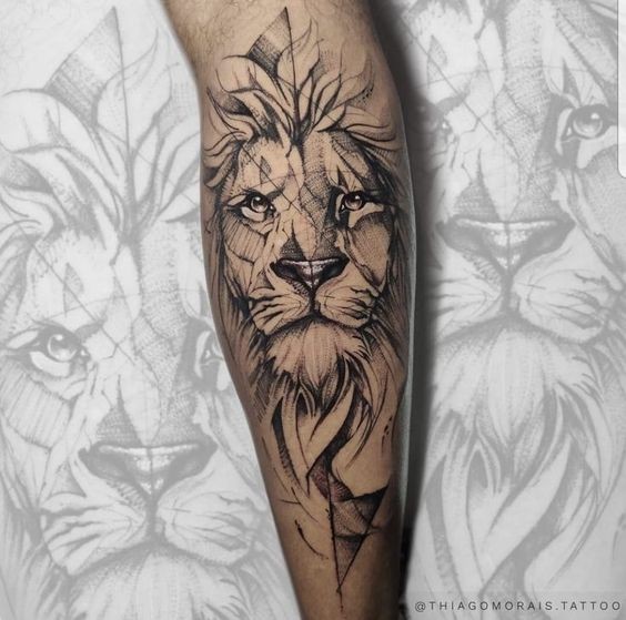36 idées de tatouages têtes de lion et leurs significations 21