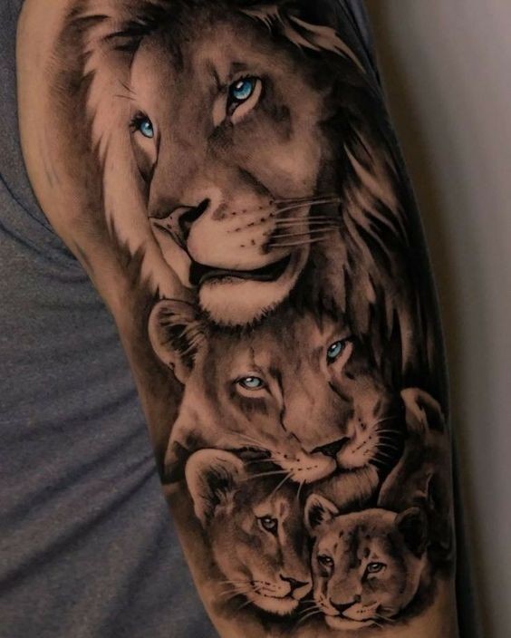 36 idées de tatouages têtes de lion et leurs significations 27