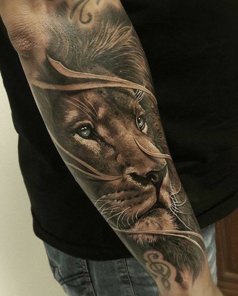 36 idées de tatouages têtes de lion et leurs significations 28