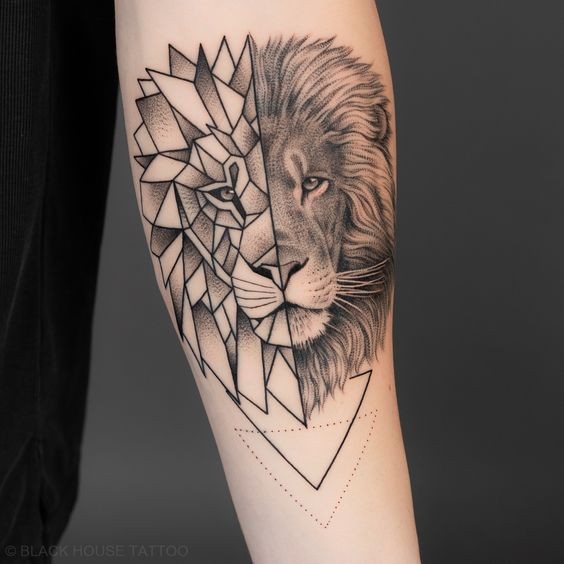 36 idées de tatouages têtes de lion et leurs significations 29