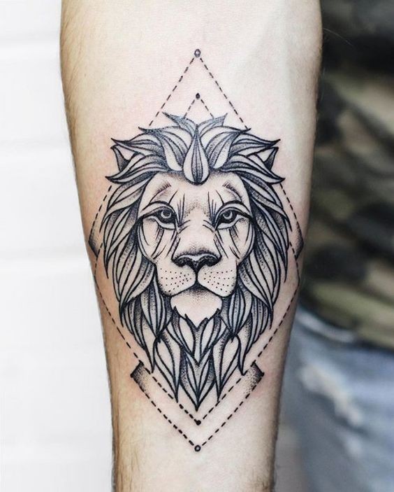 36 idées de tatouages têtes de lion et leurs significations 8