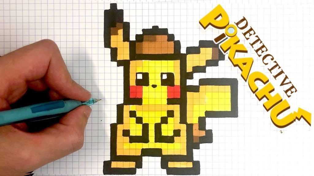 38 top idées de pixel art Pikachu 38