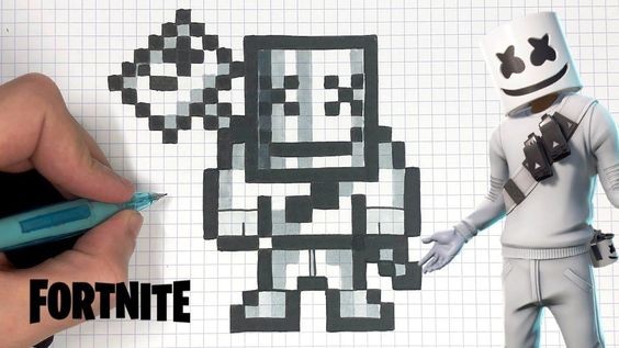 44 top idées de pixel art Fortnite 4