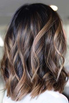 Les 29 plus beaux balayages chocolat sur cheveux noir 35