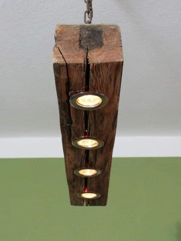 11 idées de magnifiques lampes en bois à faire soi-même 7