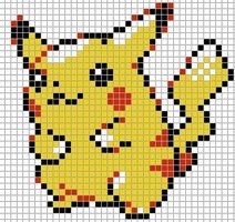 38 top idées de pixel art Pikachu 7