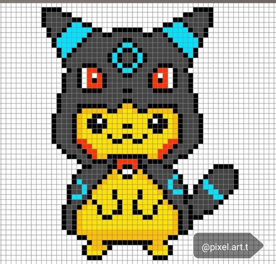 38 top idées de pixel art Pikachu 8