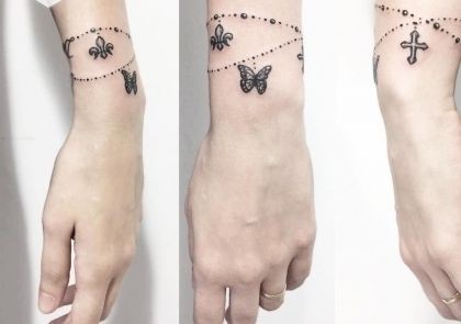 Les 100 plus beaux tatouages de poignet pour femme 80