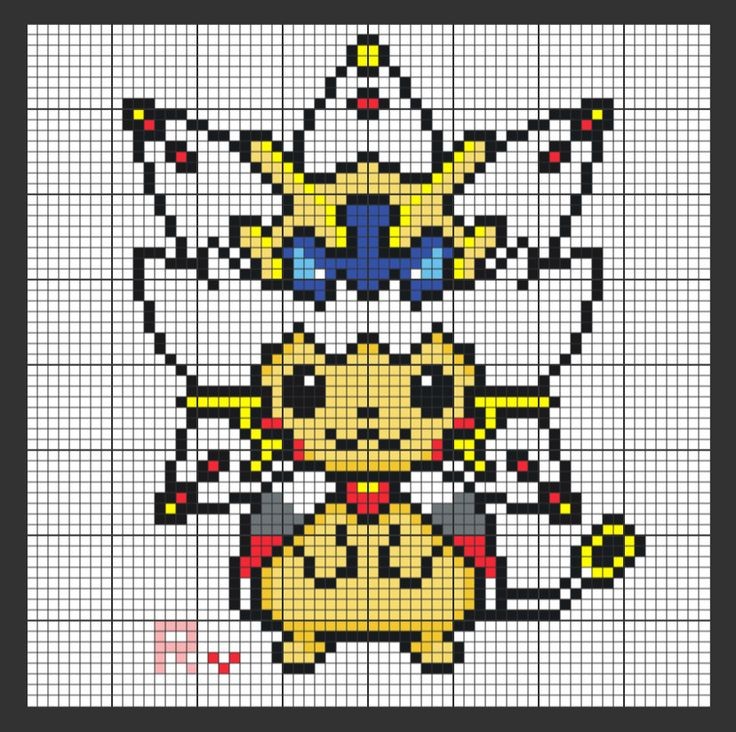 38 top idées de pixel art Pikachu 9
