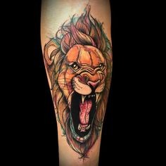 36 idées de tatouages têtes de lion et leurs significations 43