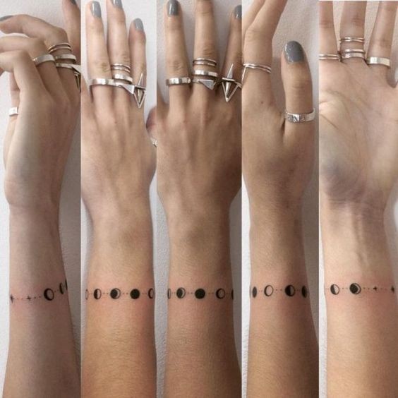 Les 100 plus beaux tatouages bracelet femme 92