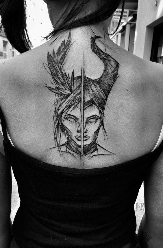 Les 100 plus beaux tatouages dos femme 96