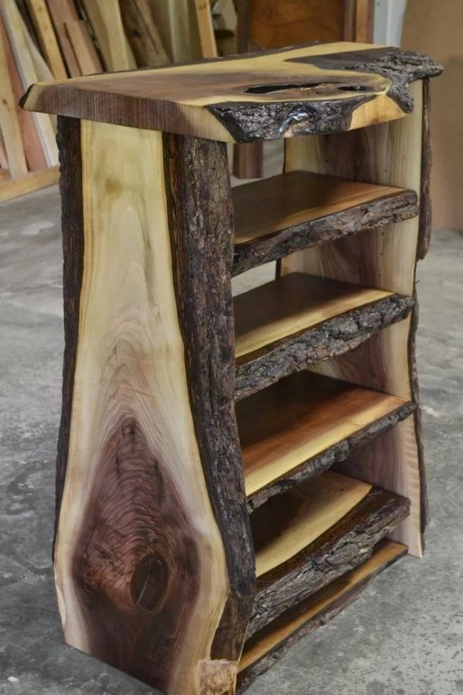 100 meubles en bois à faire avec des troncs d'arbres récupérés 14