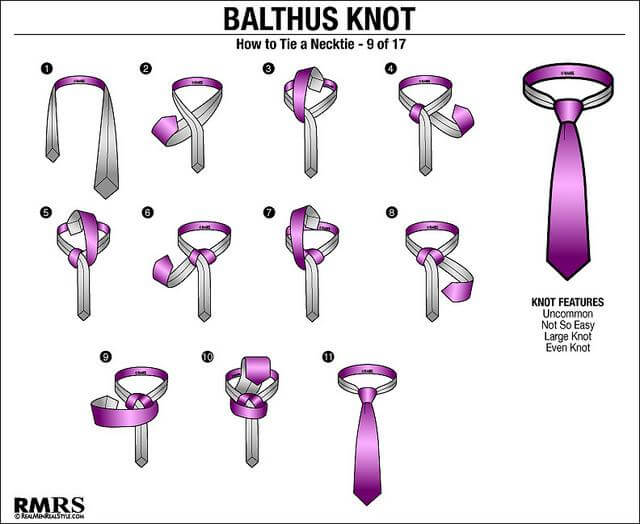 17 différentes façons de nouer un nœud de cravate étape par étape 4