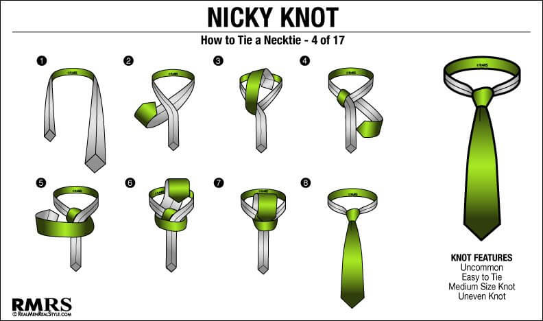 17 différentes façons de nouer un nœud de cravate étape par étape 14