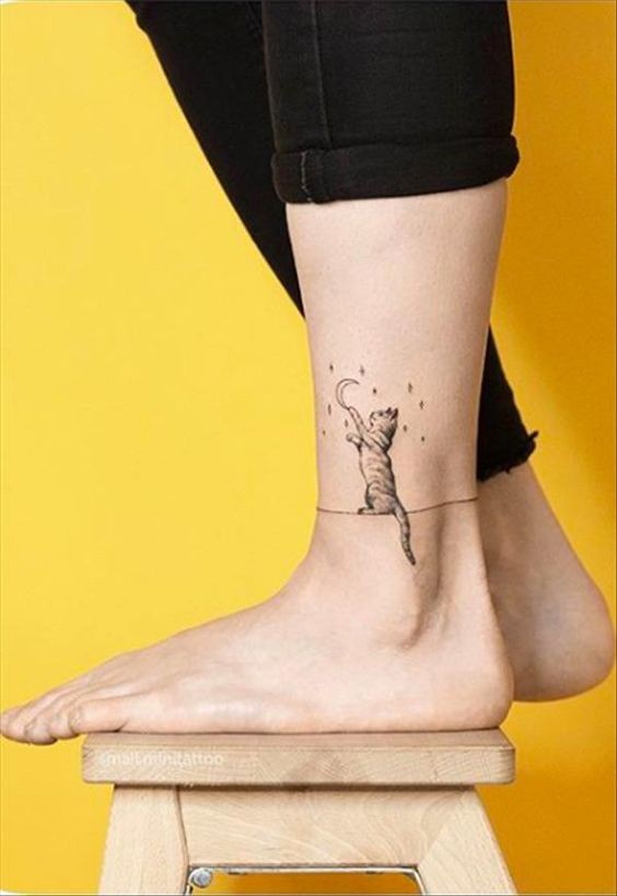 Les 100 plus beaux tatouages cheville femme 68