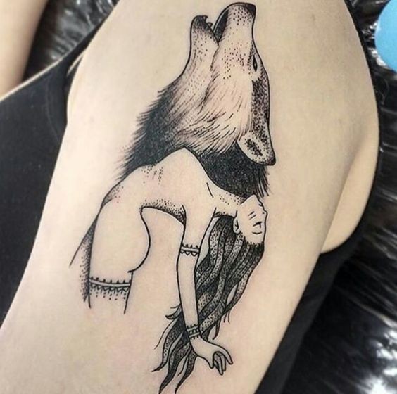 Les 100 plus beaux tatouages loup pour femme 4