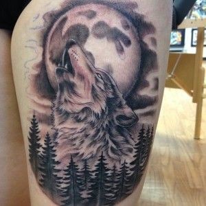 Les 100 plus beaux tatouages loup pour femme 10
