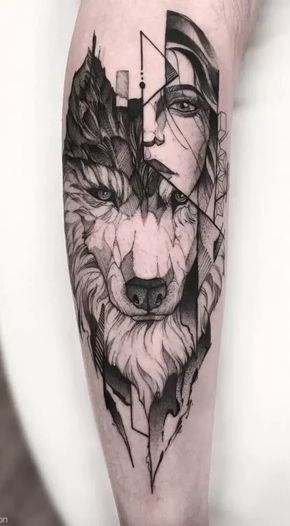 Les 100 plus beaux tatouages loup pour femme 18