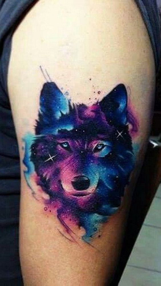 Les 100 plus beaux tatouages loup pour femme 36