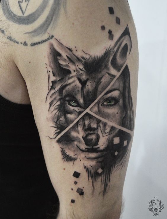 Les 100 plus beaux tatouages loup pour femme 68