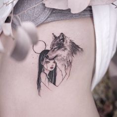 Les 100 plus beaux tatouages loup pour femme 69