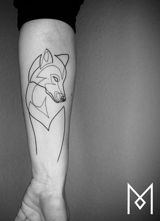 Les 100 plus beaux tatouages loup pour femme 81