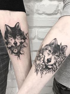 Les 100 plus beaux tatouages loup pour femme 85