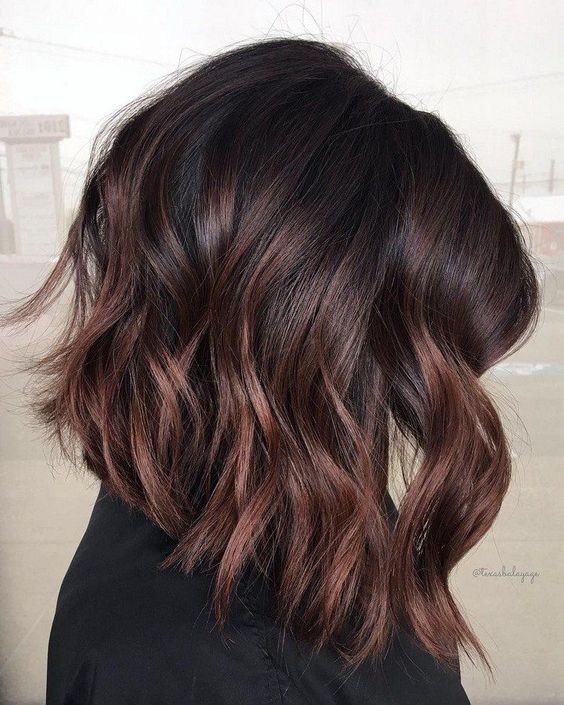 Les 29 plus beaux balayages chocolat sur cheveux noir 4