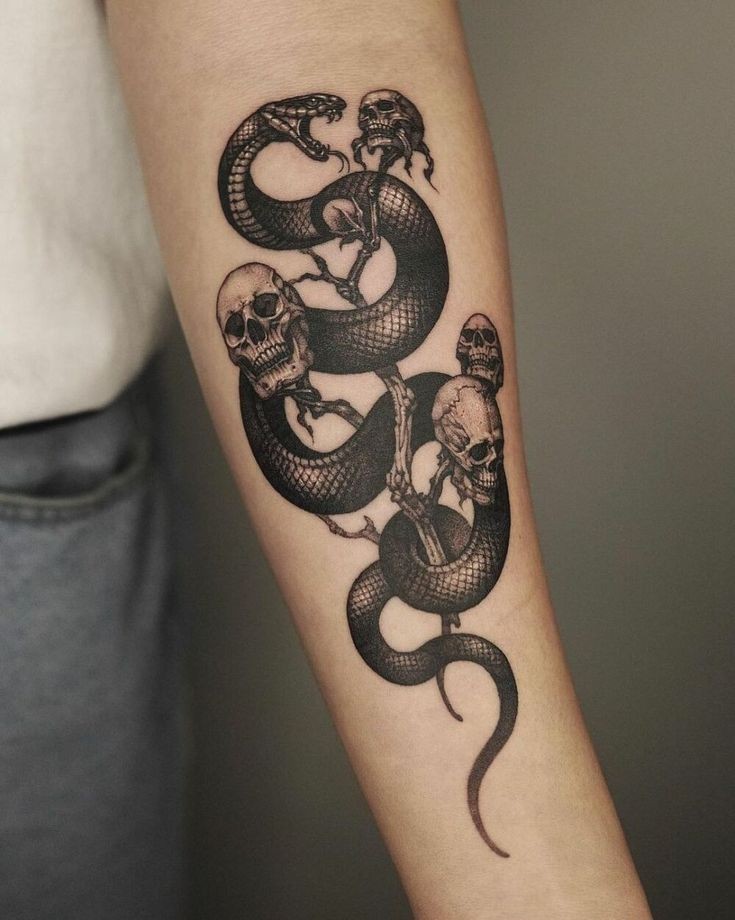 100 top idées de tatouages serpents 22