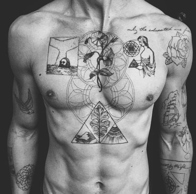 Les 50 plus beaux tatouages torse homme 32