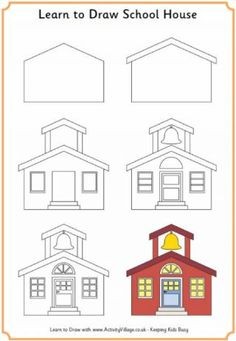 50 top idées de dessins de maisons : pour apprendre à dessiner des maisons 11