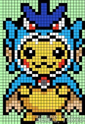 50 top idées de pixel art Pikachu 14