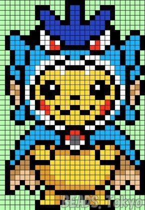 50 top idées de pixel art Pikachu 12