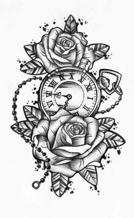 Les 50 plus beaux tatouages horloge 13