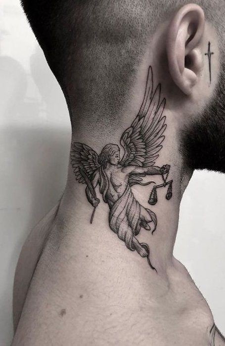 50 top idées de tatouages cou pour homme 14
