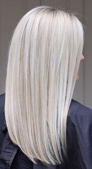 50 top idées de balayages blond polaire 18