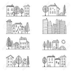 50 top idées de dessins de maisons : pour apprendre à dessiner des maisons 19